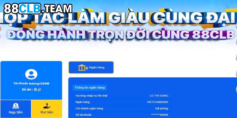 Xác nhận rút tiền 88clb nhanh gọn